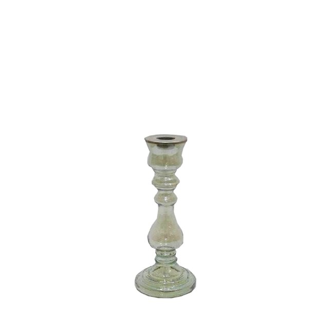Bougeoir décoratif en verre H22 Couleur transparent <span itemprop=