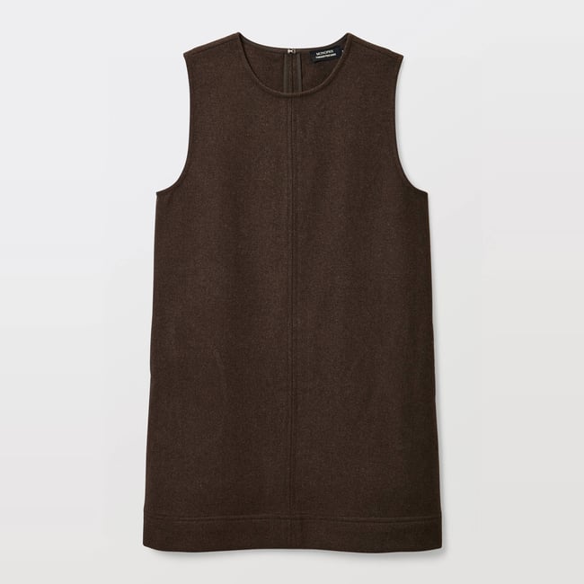 Robe courte unie contenant de la laine arbre <span itemprop=
