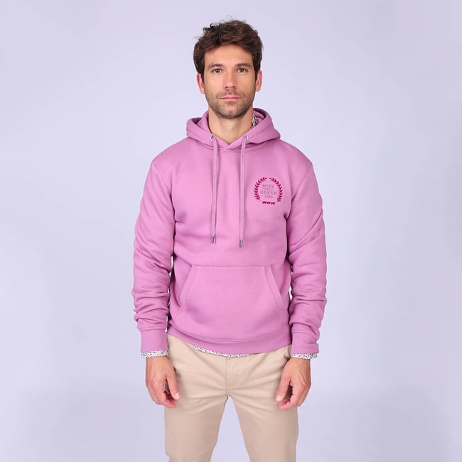 Sweat unisexe Elison mauve <span itemprop=