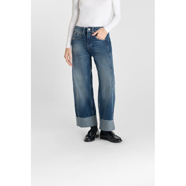 Jeans loose, large LEAL, longueur 34 blue <span itemprop=