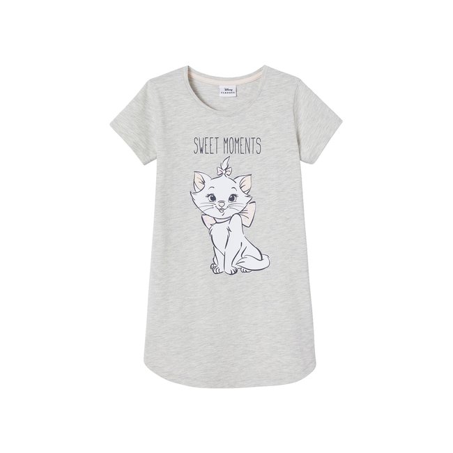 Chemise de nuit Disney® Marie les Aristochats gris clair chine <span itemprop=