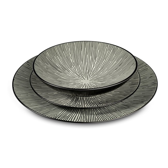 Service De Table 18 Pièces Porcelaine Médard De Noblat - DOWNTOWN Blanc Brillant