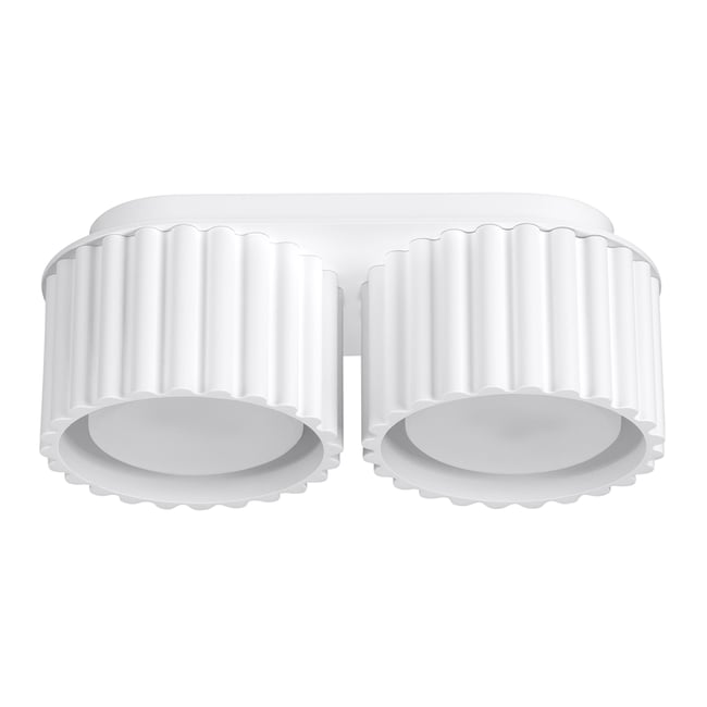 Plafonnier Aluminium Blanc Gx53 2 Aura Couleur blanc <span itemprop=