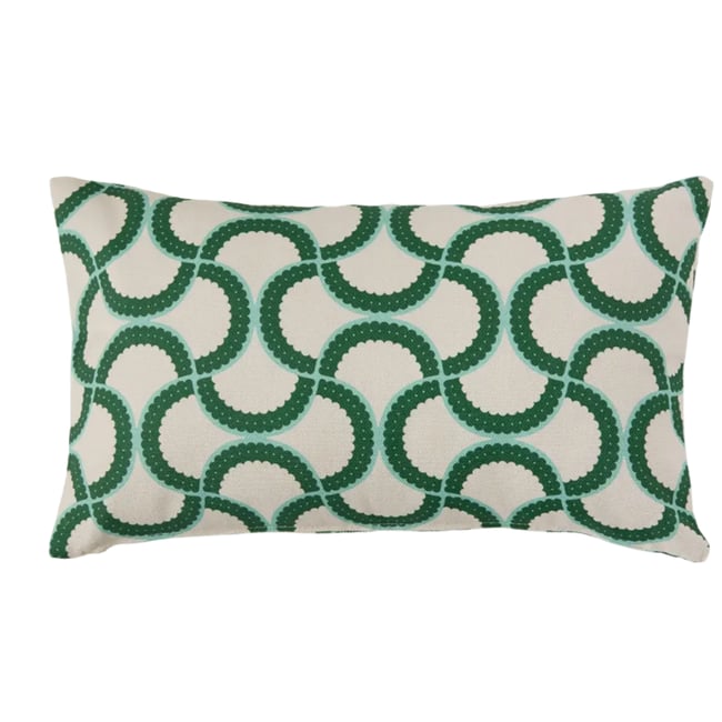 Coussin coton - JARDIN URBAIN vert feuille <span itemprop=