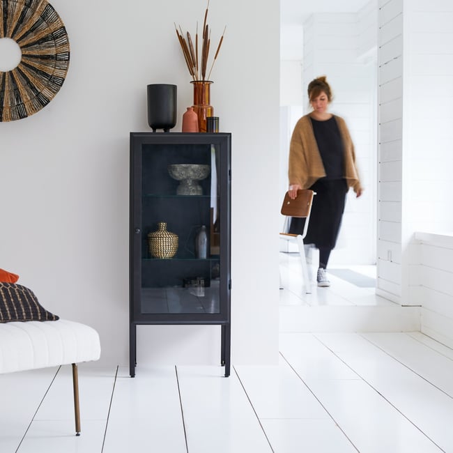 Vitrine, LISON Couleur noir <span itemprop=