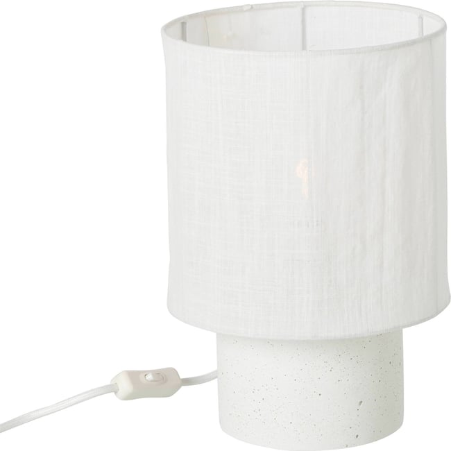 Lampe de table en ciment Couleur blanc <span itemprop=