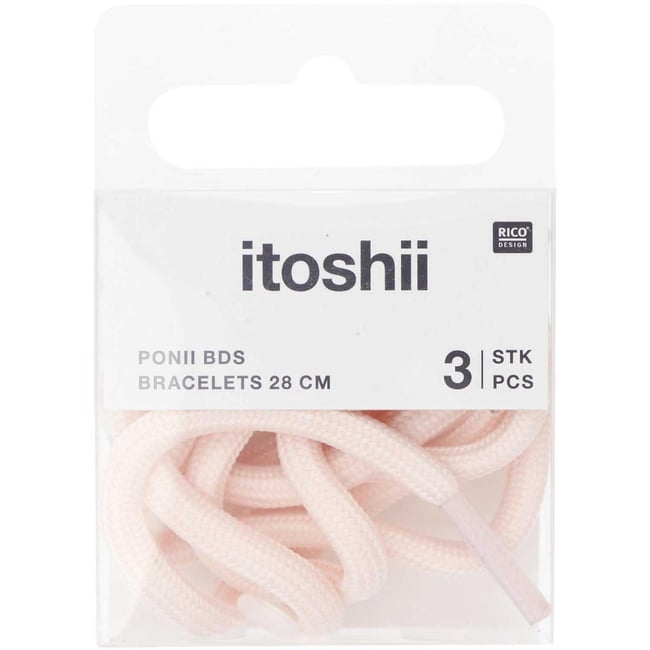 Itoshii pack 3 cordons 28cm rose - RICO DESIGN