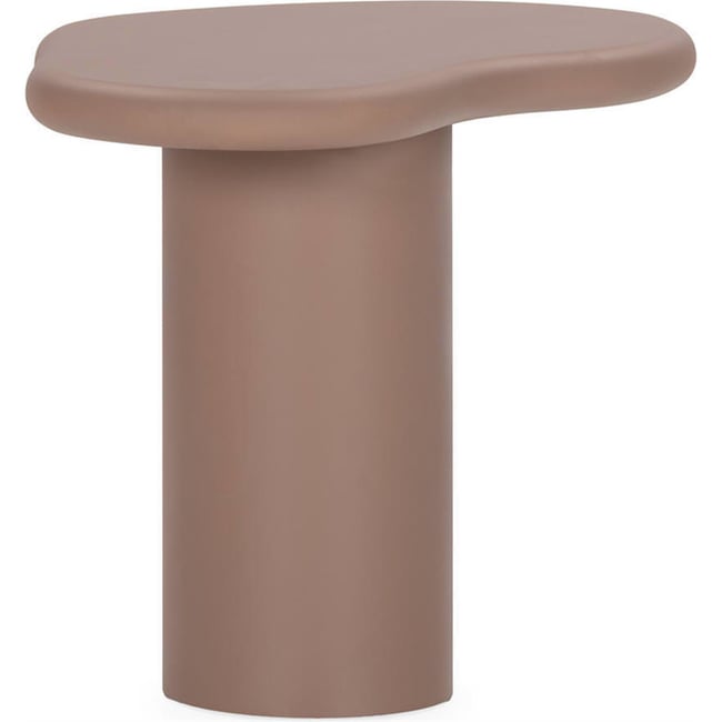 Table d'appoint en pierre, Lignes organiques Couleur moka <span itemprop=