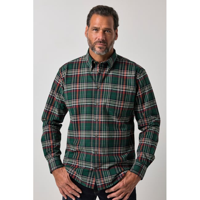 Chemise à carreaux forêt verte <span itemprop=
