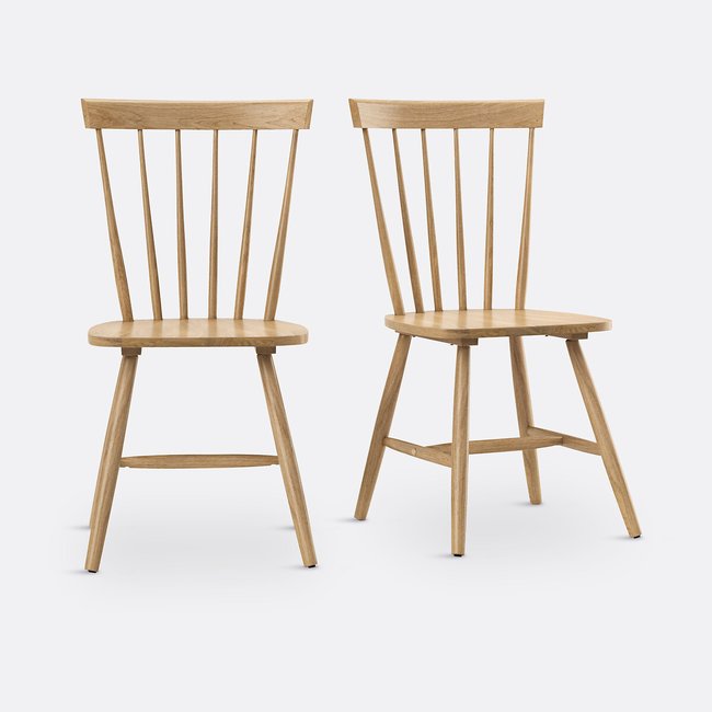 Lot de 2 chaises à barreaux hévéa massif, JIMI - LA REDOUTE INTERIEURS