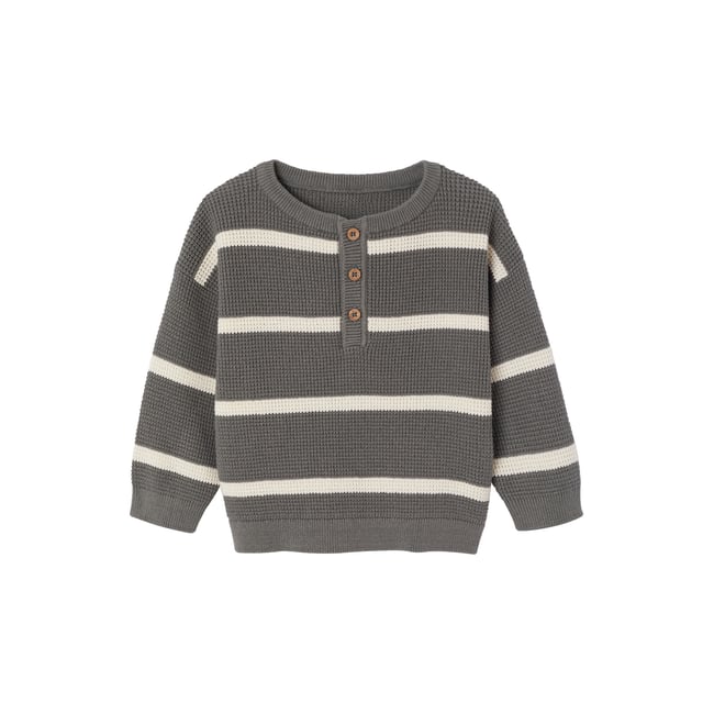 Pull manches longues vert de gris <span itemprop=