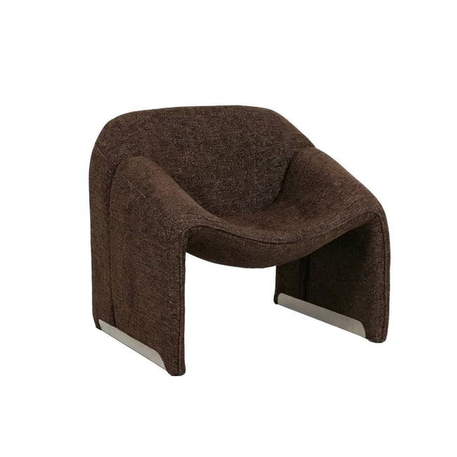 Fauteuil en tissu THÉA Couleur marron <span itemprop=