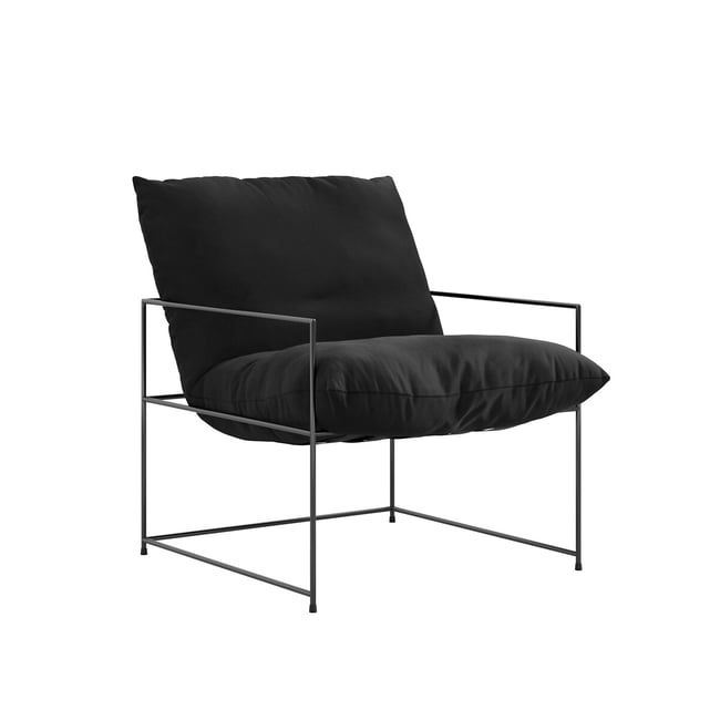 Eli Minimalist Velvet Accent Armchair - ÉDITÉ