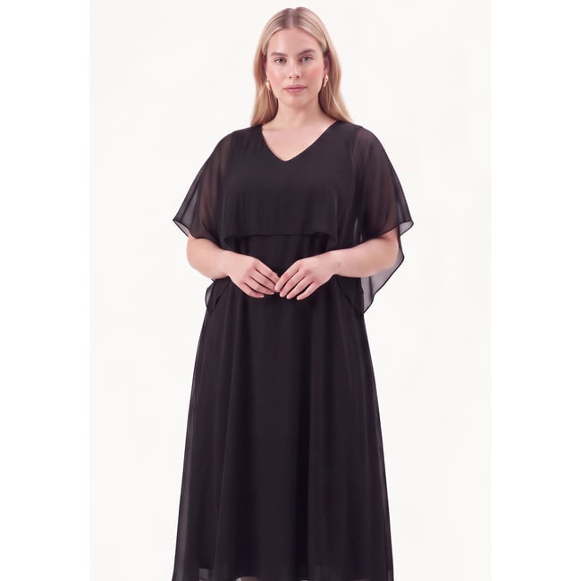 Robe avec manches longues noir <span itemprop=