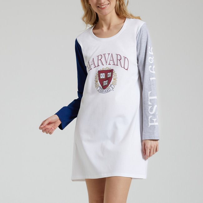 Nachthemd Big Tee Harvard weiss <span itemprop=