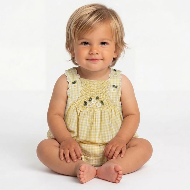 Barboteuse bébé - Très bon état jaune <span itemprop=