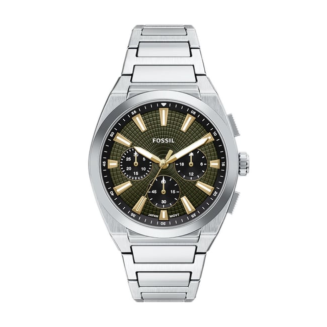 Montre Analogique  EVERETT argenté noir argenté <span itemprop=