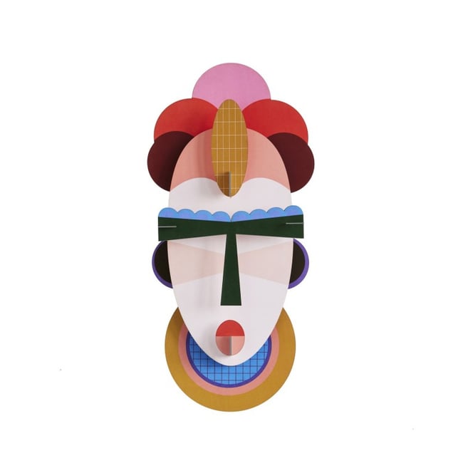 Masque mural carton  Cali Couleur multicolore <span itemprop=