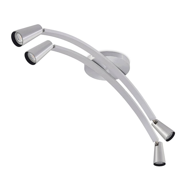 Plafonnier en aluminium moderne, Velanoris Couleur aluminium brossé <span itemprop=