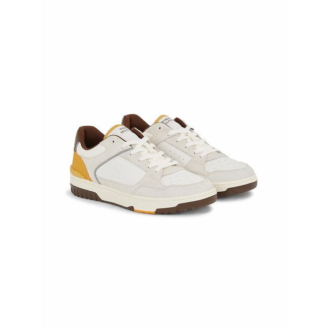 Sneakers Street aus Leder weiss/gelb <span itemprop=