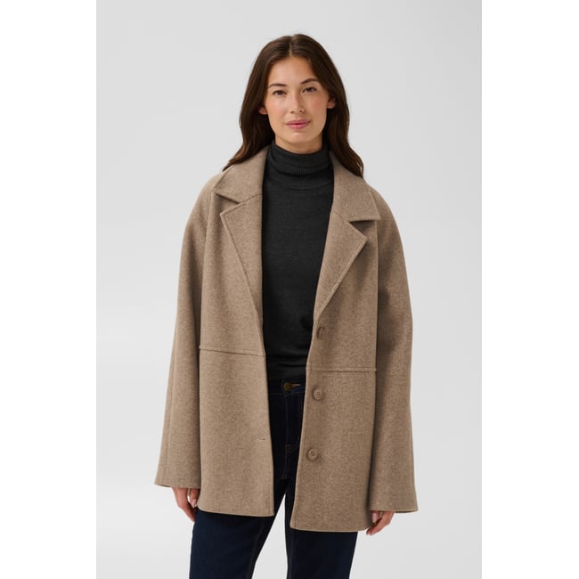 Manteau gris cinder melange <span itemprop=