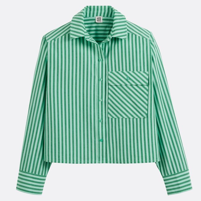 Bleu FEMME Chemise Oxford oversize rayée à manches longues 3209545