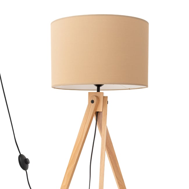 Lampadaire Tissu Taupe E27 1 Natt Couleur taupe <span itemprop=