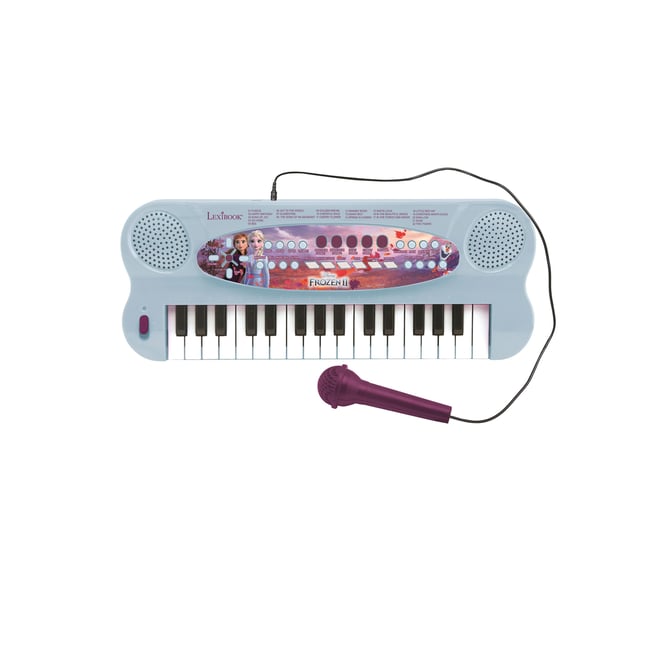 Clavier Électronique Musical avec Micro Reine des Neiges bleu <span itemprop=