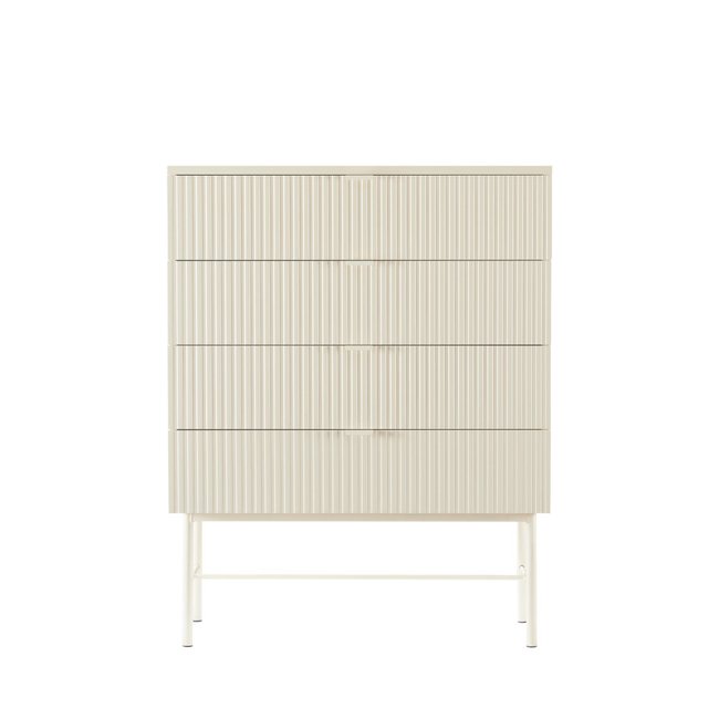Commode 4 tiroirs en bois et métal L79cm - MOLLY - DRAWER