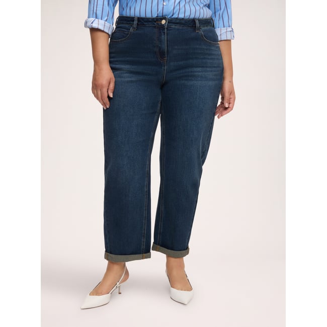 Jean Balloon lavage used bleu <span itemprop=