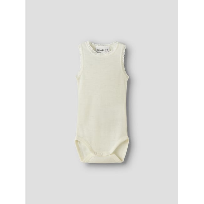 Barboteuse En laine mérinos snow white <span itemprop=