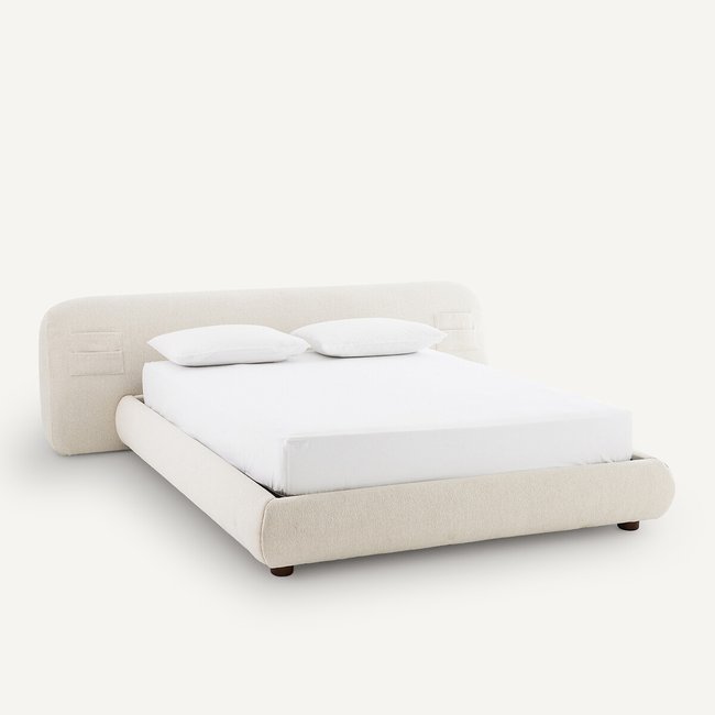 Nuvole Padded Bed Frame, 180cm, E.Gallina ecru AM.PM