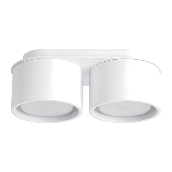 Plafonnier Aluminium Blanc Gx53 2 MODO Couleur blanc <span itemprop=