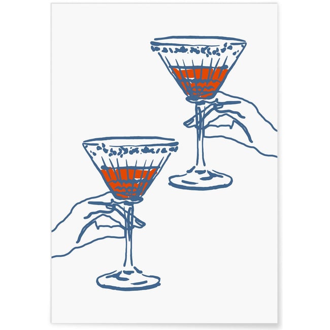 Affiche Verres à cocktail Couleur blanc <span itemprop=