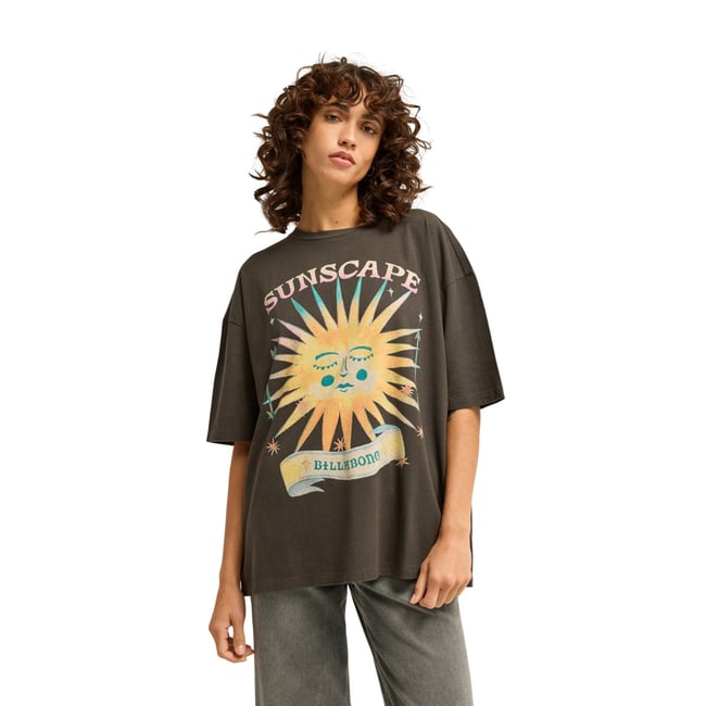 T-shirt oversize DISTANT STARS noir off black <span itemprop=