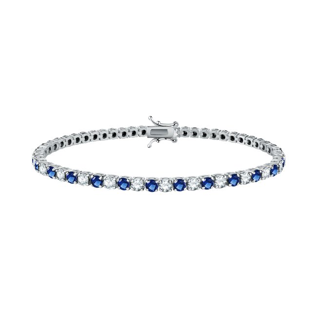 Bracelet B-TENNIS blue,silver <span itemprop=