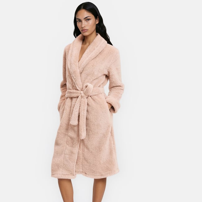 Robe de chambre en maille polaire, col châle - LA REDOUTE COLLECTIONS