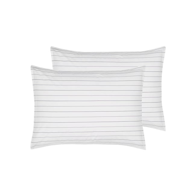 Lot de 2 taies d'oreillers en percale de coton TOLSTA - SENSEI MAISON
