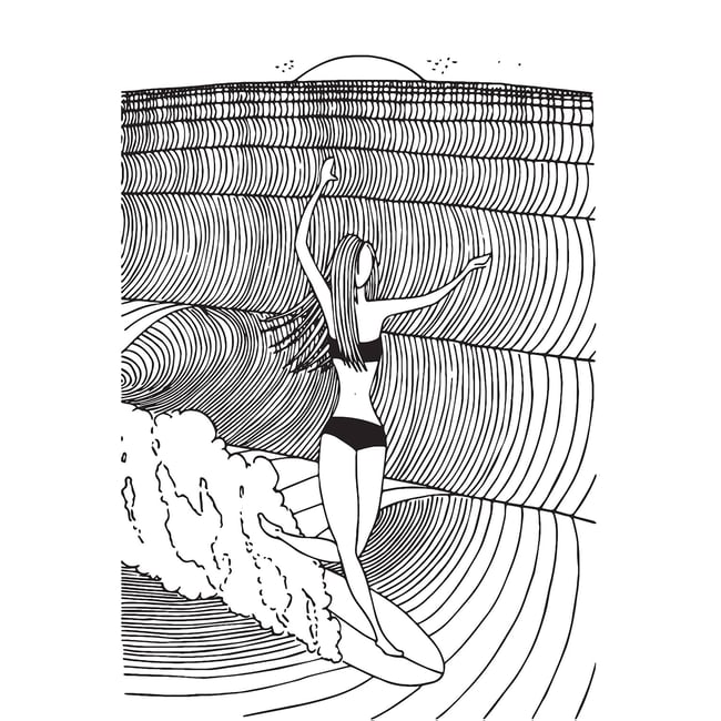 Tableau surfeuse - HEXOA