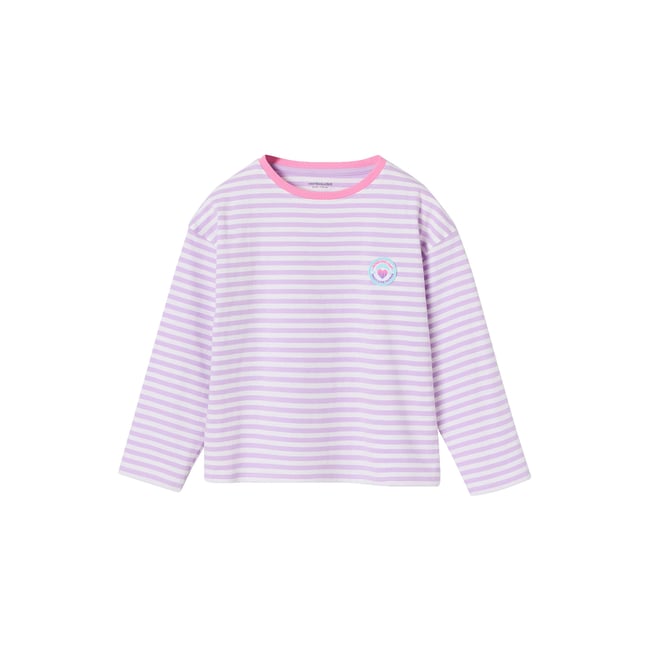 T-shirt manches longues violet <span itemprop=