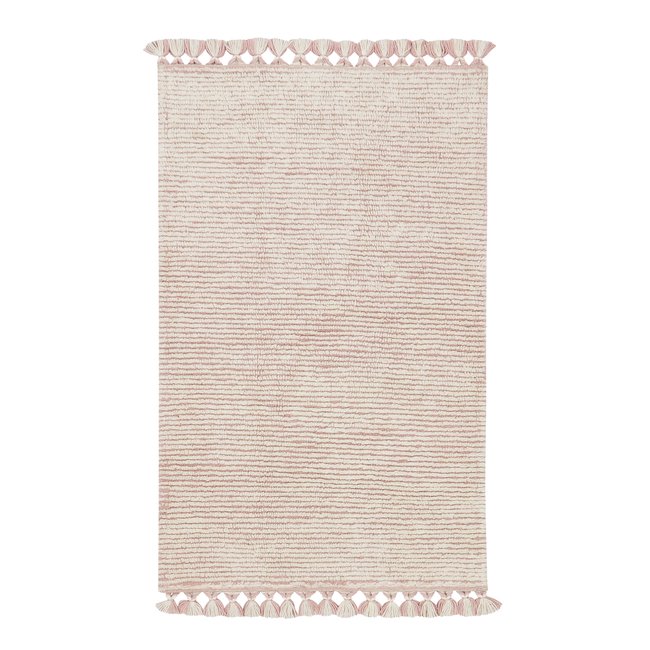 Tapis à laine Rectangulaire KOA Couleur rose <span itemprop=