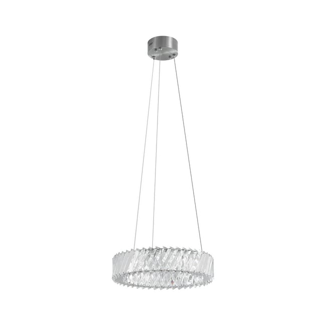 Suspension en verre designLED, Glacis Couleur clair, chrome <span itemprop=