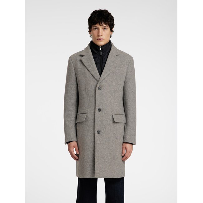 Manteau 2 En 1 Laine mélangée gris - light grey melange <span itemprop=
