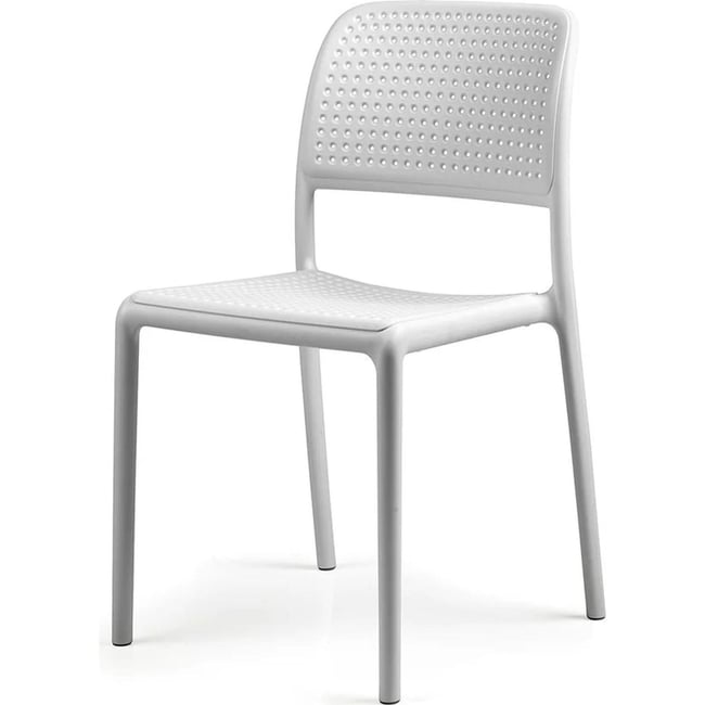 Chaise de jardin empilable collection BORA blanc <span itemprop=