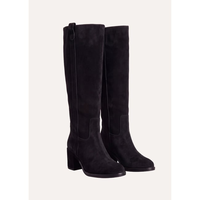 Bottes à talons en cuir - LA FEE MARABOUTEE