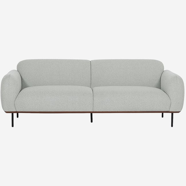Canapé fixe polyester LARIMAR Couleur gris <span itemprop=