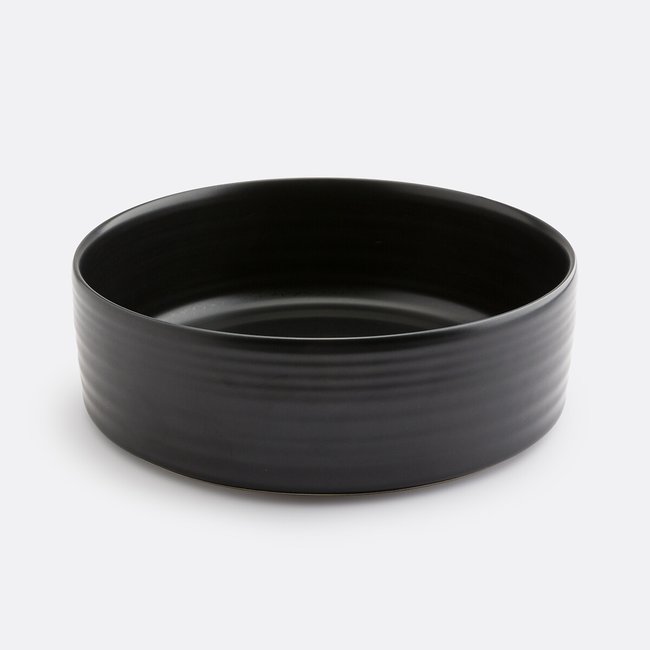 Salatschüssel Sacha, Steingut mit reaktiver Glasur schwarz <span itemprop=