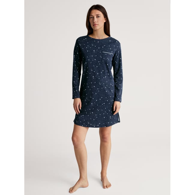 Chemise de nuit à manches longues, longueur 95 cm manches longues Coton SWEET DREAMS - CALIDA