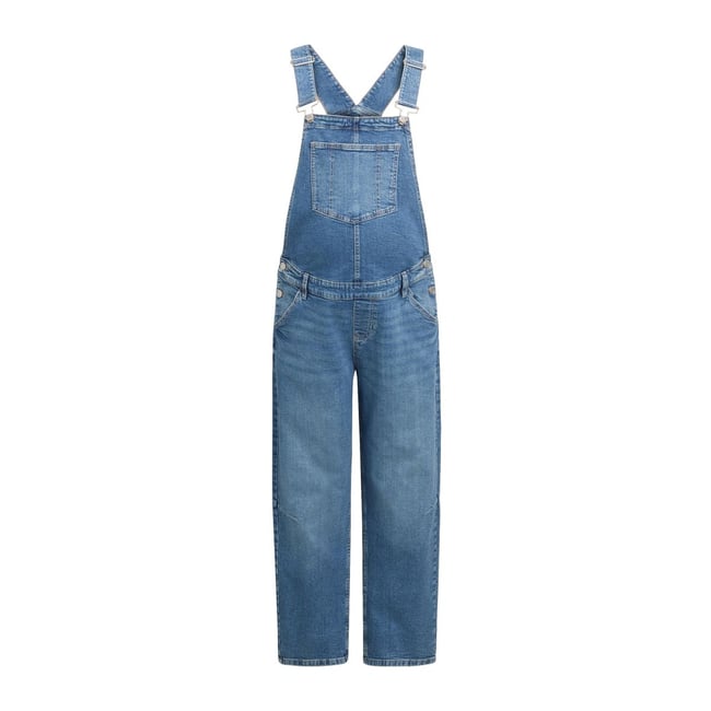 Salopette ample en jean maternité jena bleu <span itemprop=