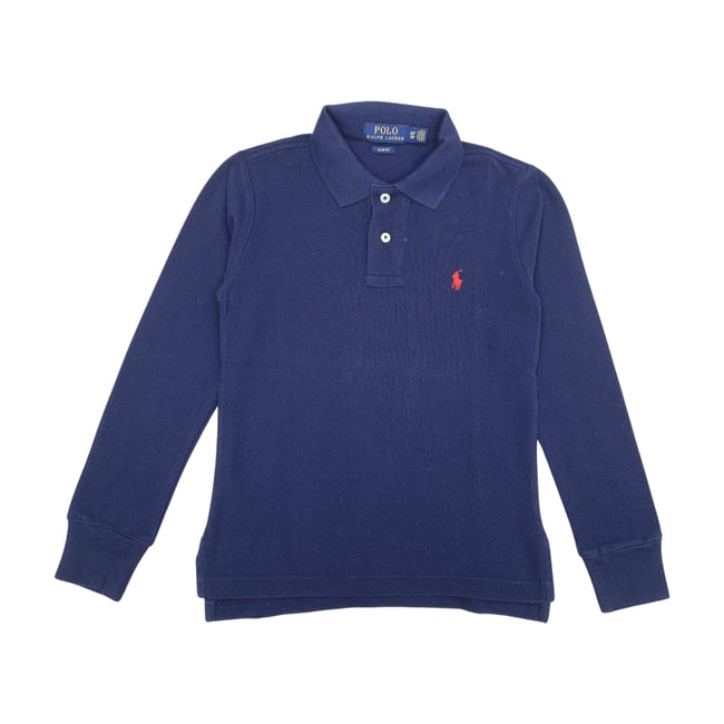 Polo enfant - Très bon état bleu <span itemprop=